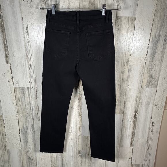 FRAME Le High Straight Jeans – Film Noir Black – Size 28 – High Rise – MSRP $238 - Picture 2 of 8